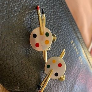 Vintage Artist Palette Earrings